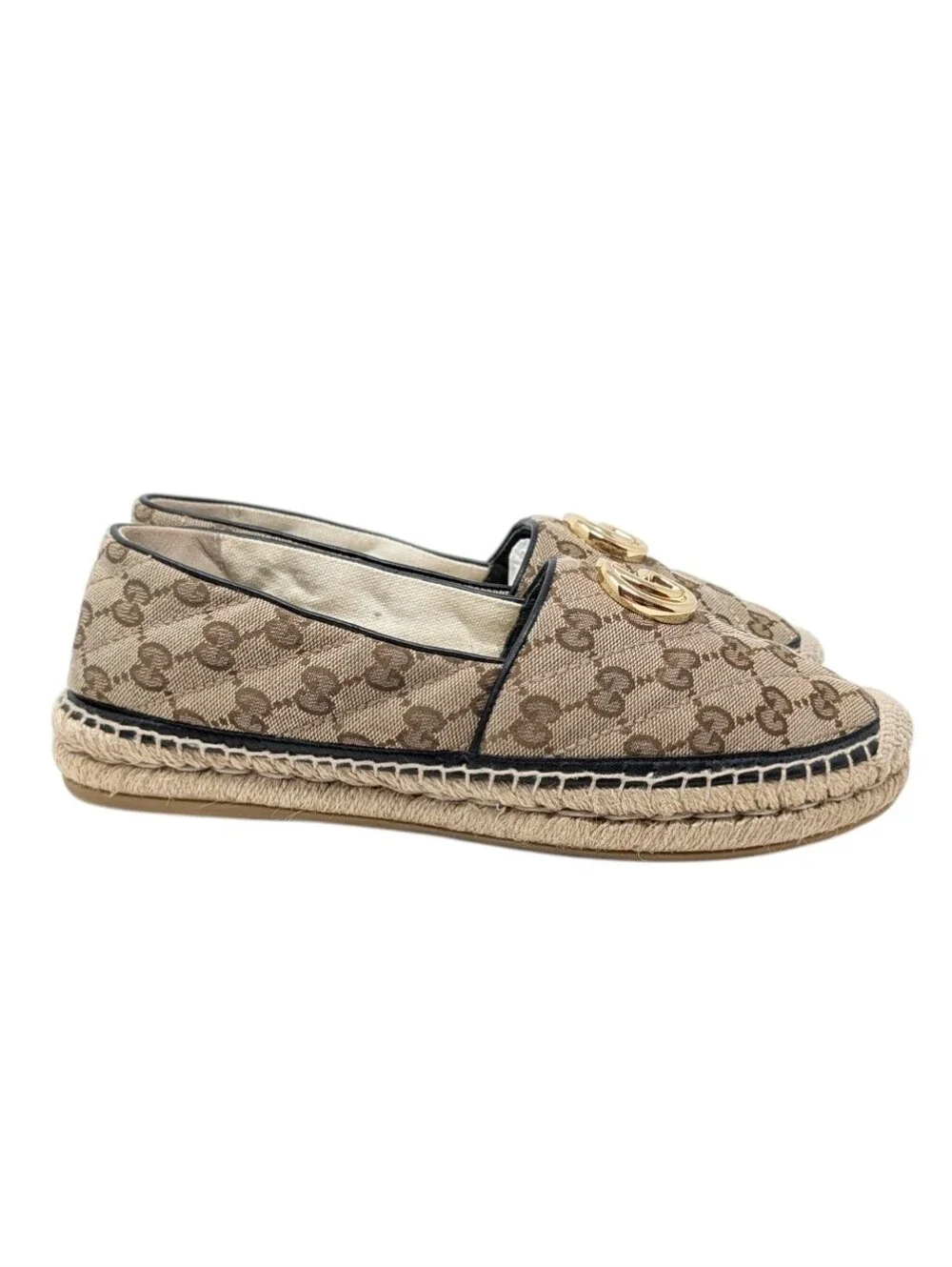 Gucci GG Marmont Monogram Matelasse Canvas Espadrille Size EU 38.5